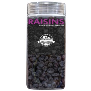 Nature’s Blend Black Afghan Raisins Seedless Selected 500g Jar