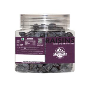 Nature’s Blend Black Afghan Raisins With Seed Selected 100g Jar