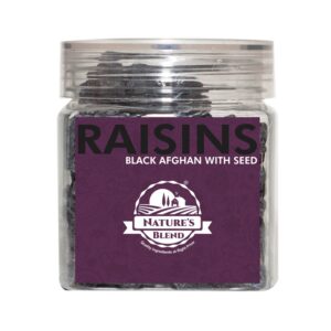 Nature’s Blend Black Afghan Raisins With Seed Selected 100g Jar