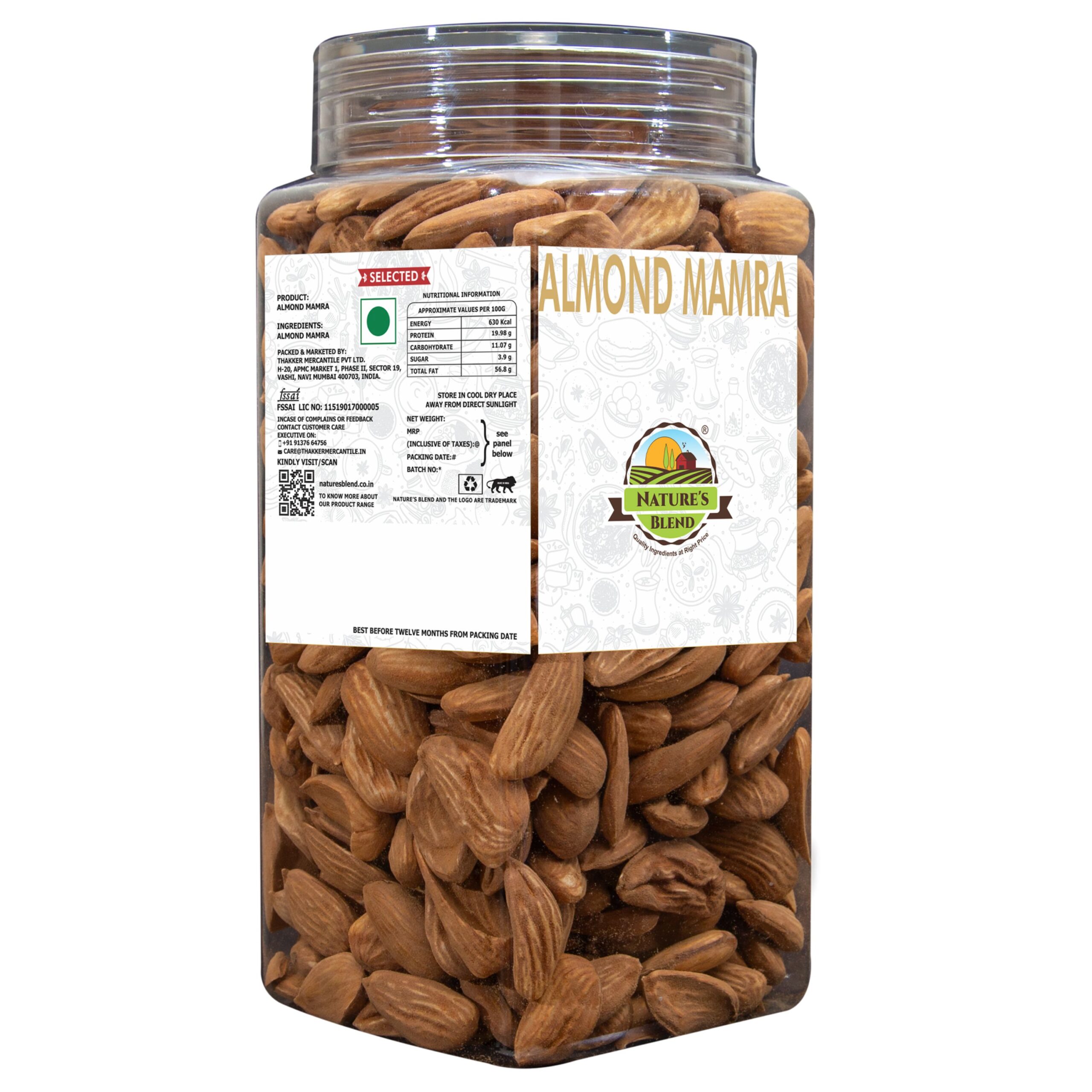 Nature’s Blend Almond Mamra Selected 500 G Jar