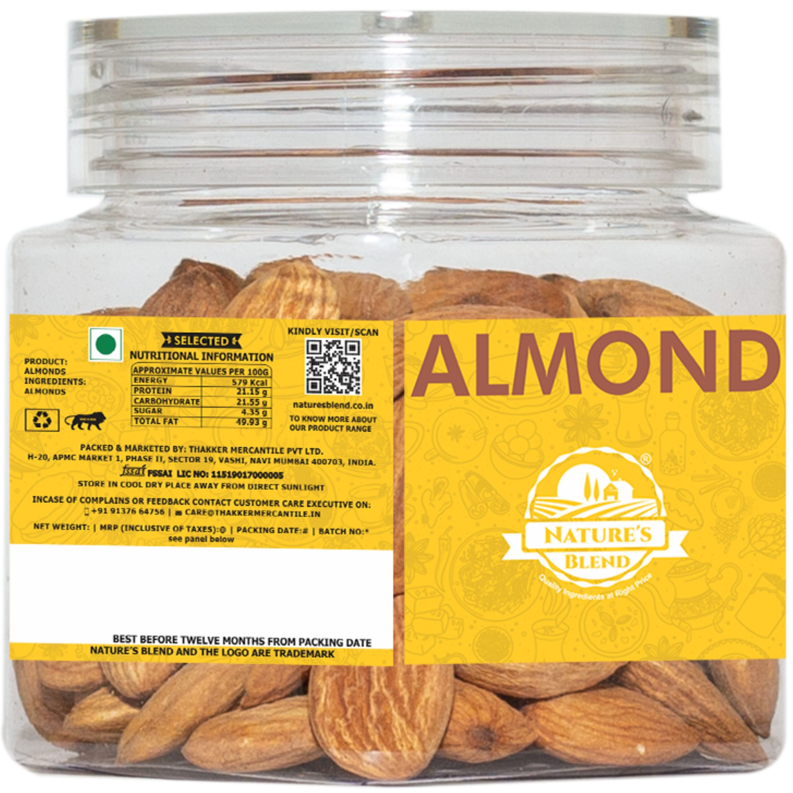 Nature’s Blend Almond Selected 100g Jar