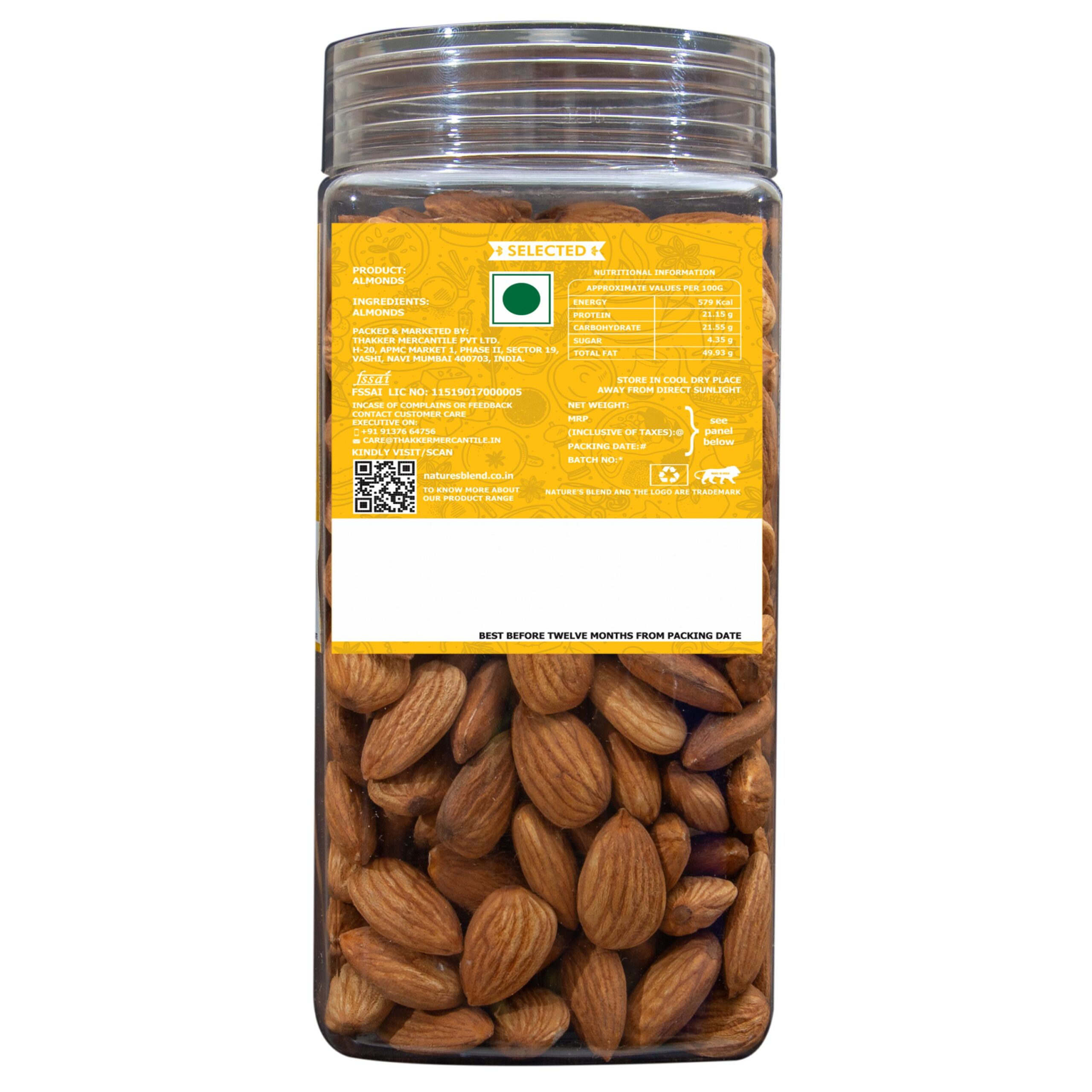 Nature’s Blend Almond Selected 500g Jar