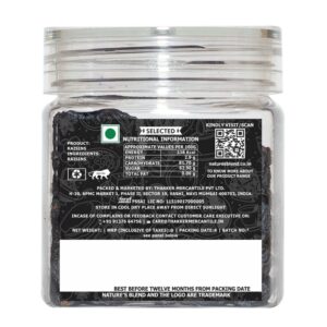 Nature’s Blend Black Afghan Raisins Seedless Selected 100g Jar