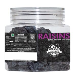 Nature’s Blend Black Afghan Raisins Seedless Selected 100g Jar