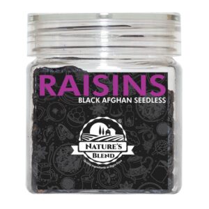 Nature’s Blend Black Afghan Raisins Seedless Selected 100g Jar