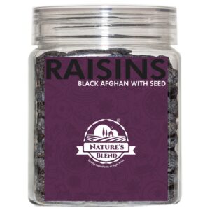 Nature’s Blend Black Afghan Raisins With Seed Selected 250g Jar