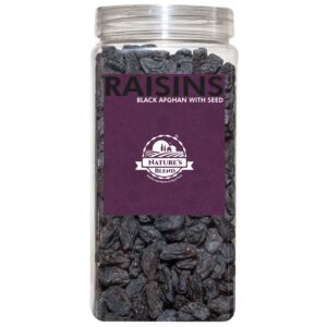 Nature’s Blend Black Afghan Raisins With Seed Selected 500g Jar