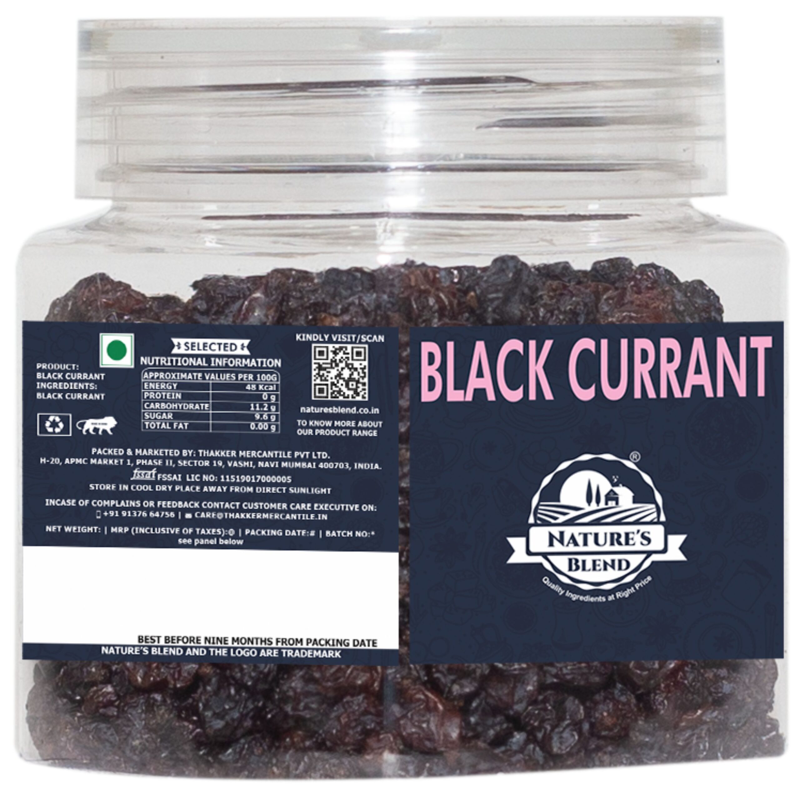 Nature’s Blend Black Currant Selected 100g Jar