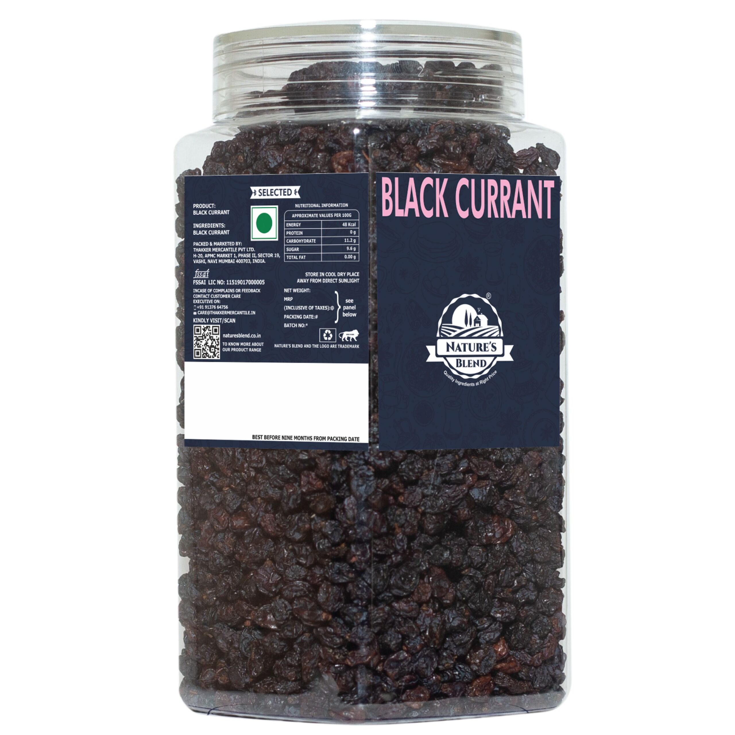 Nature’s Blend Black Currant Selected 500g Jar