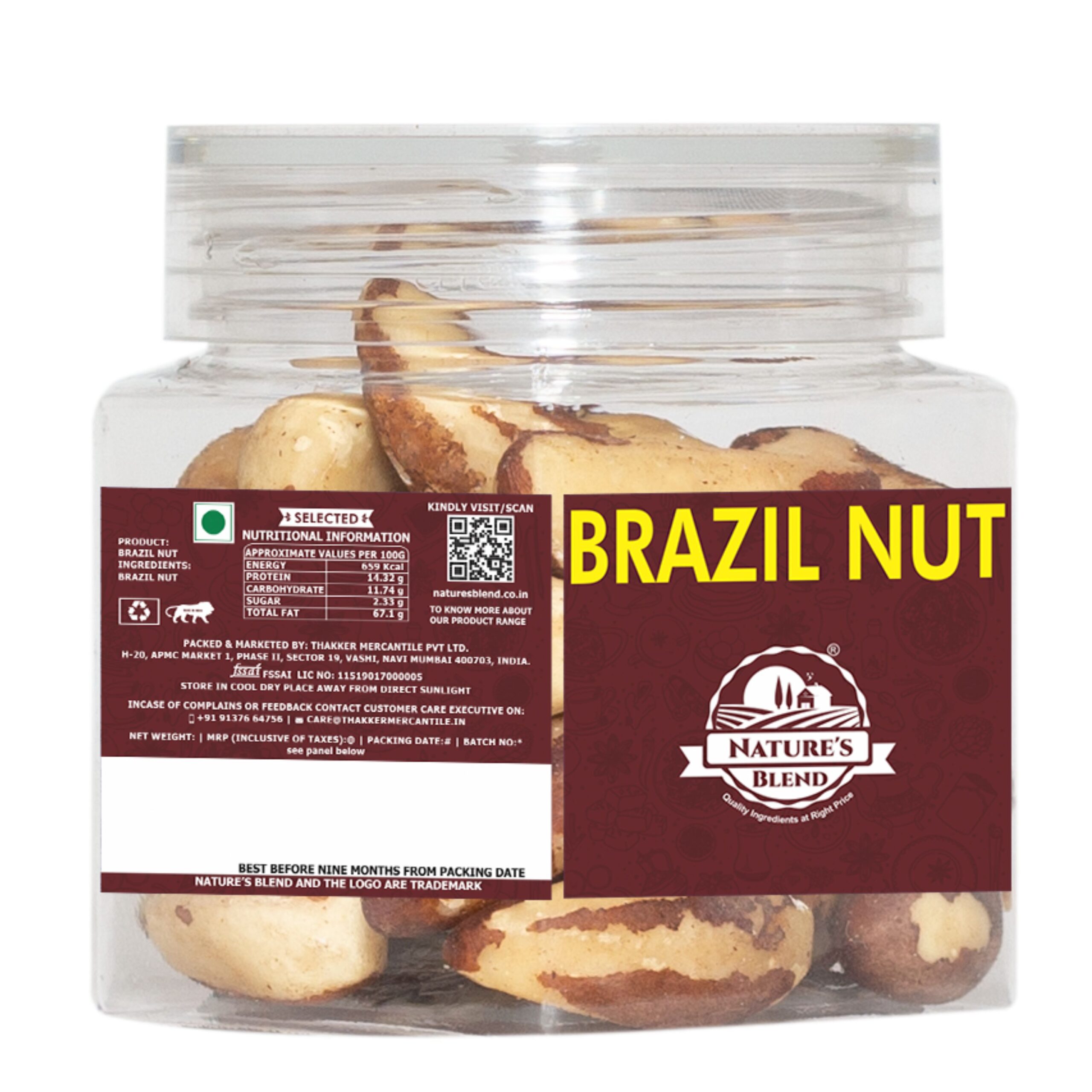 Nature’s Blend Brazil Nut Selected 100g Jar