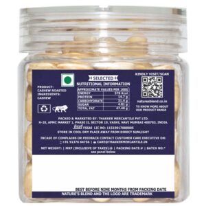 Nature’s Blend Cashew Roasted Selected 100g Jar