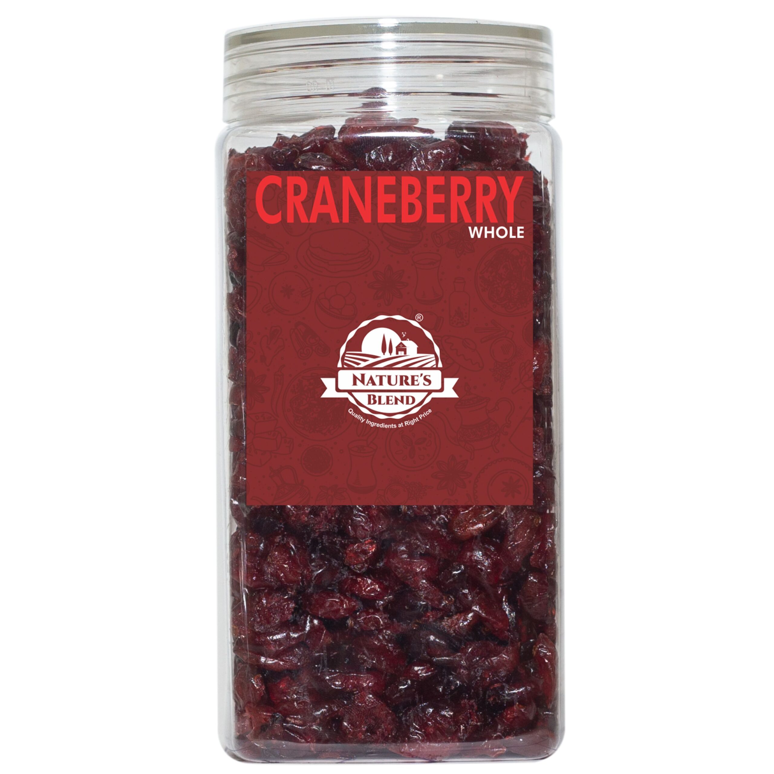 Nature’s Blend Cranberry Whole Selected 500g Jar