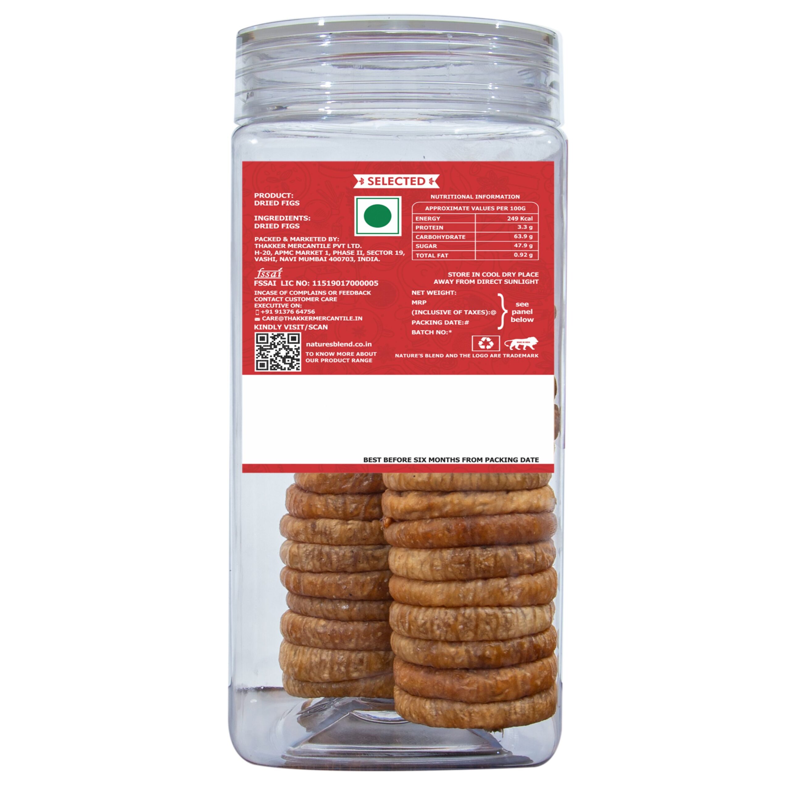 Nature’s Blend Dried Fig Selected 300g Jar