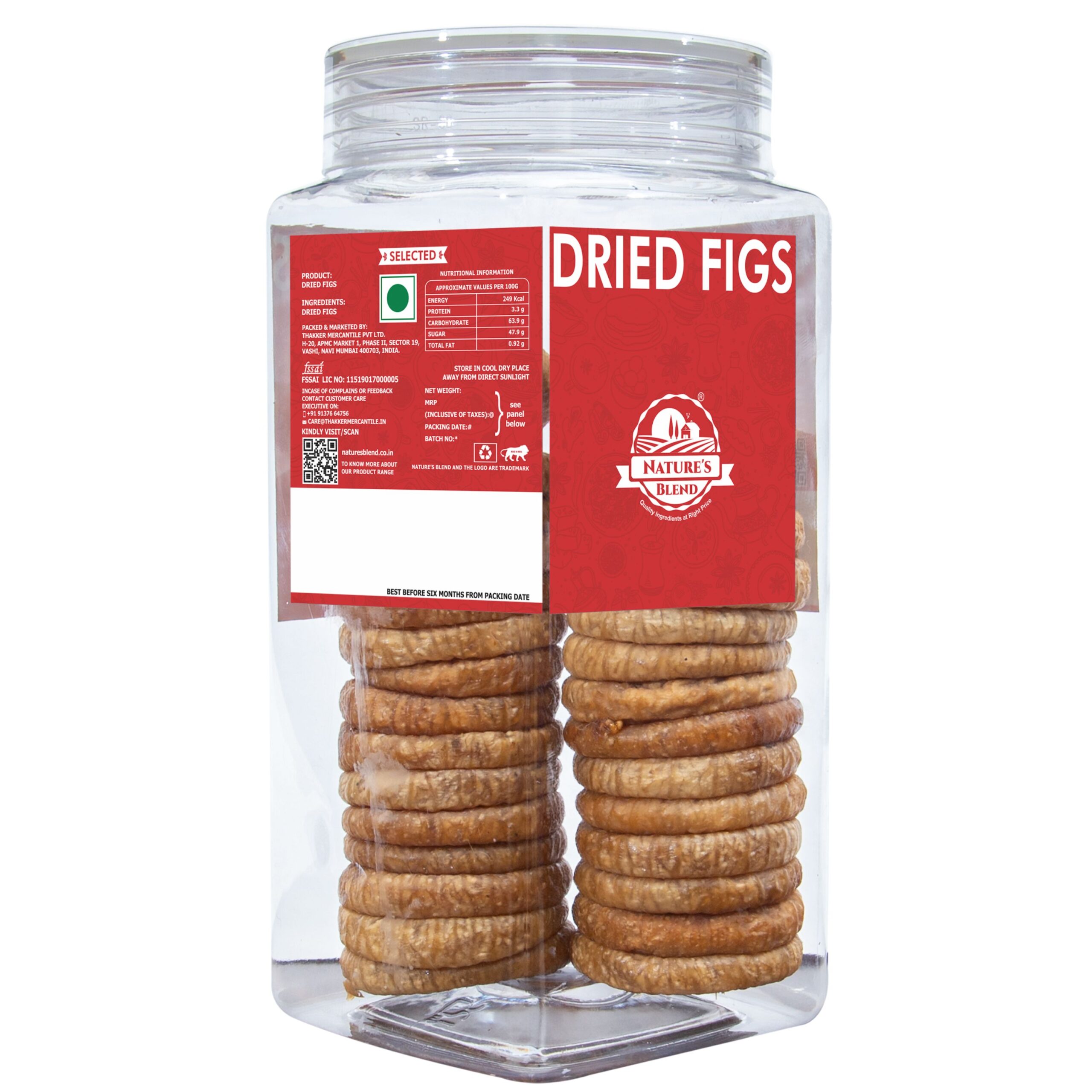 Nature’s Blend Dried Fig Selected 300g Jar