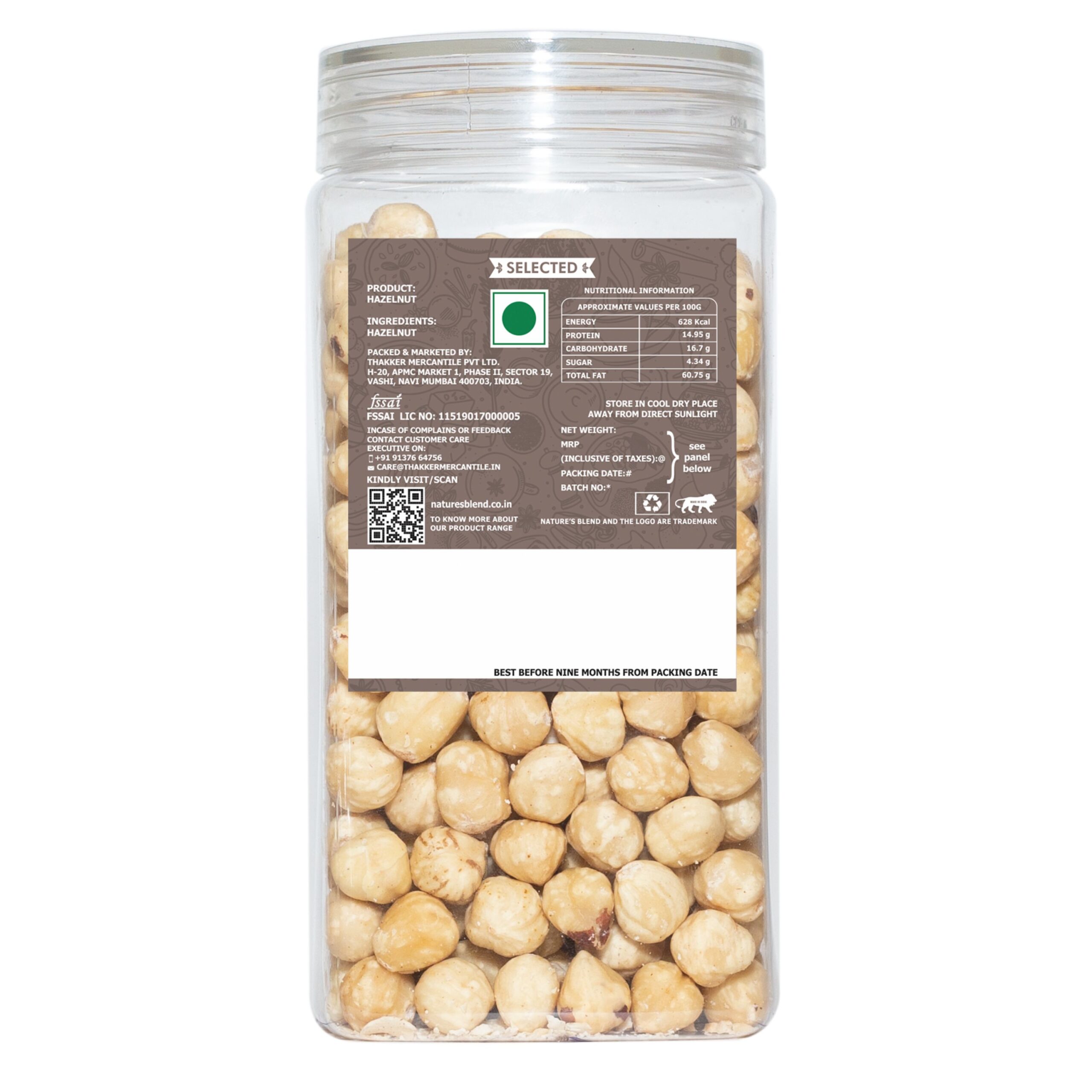 Nature’s Blend Hazelnut Selected 400g Jar