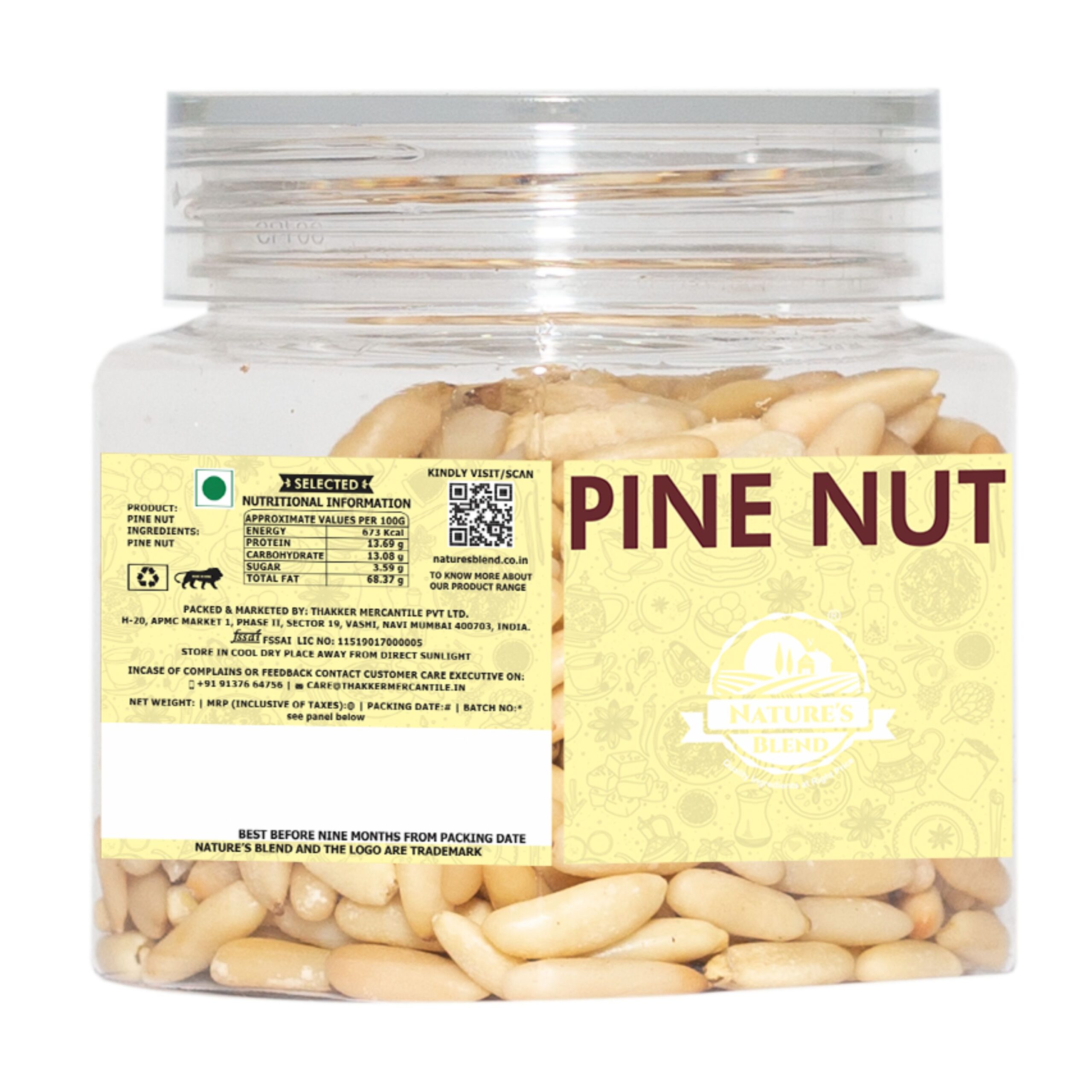Nature’s Blend Pine Nut Selected 100g Jar
