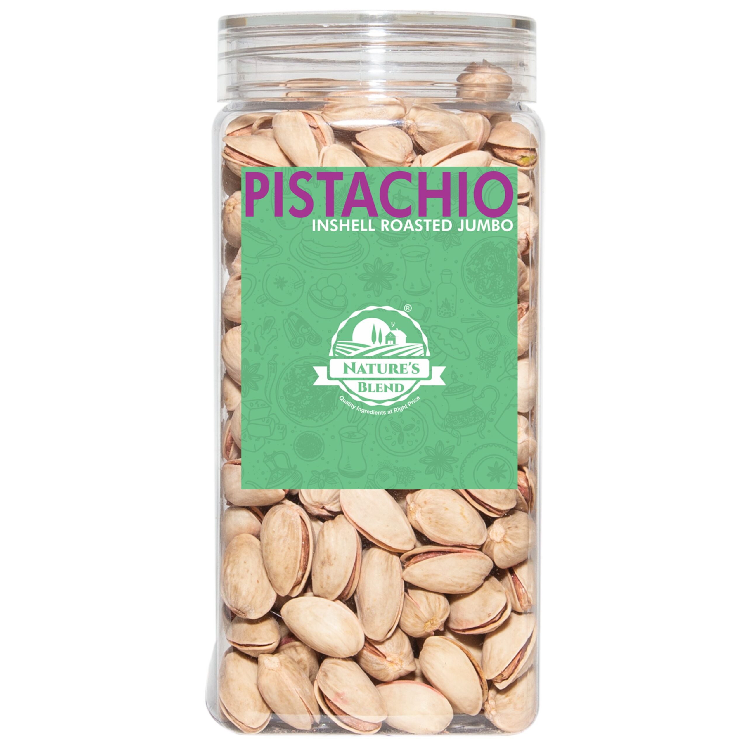 Nature’s Blend Pistachio Inshell Roasted Jumbo Selected 400g Jar