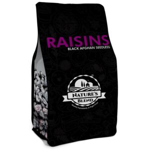 Nature’s Blend Black Afghan Raisins Seedless Selected 250g Pouch