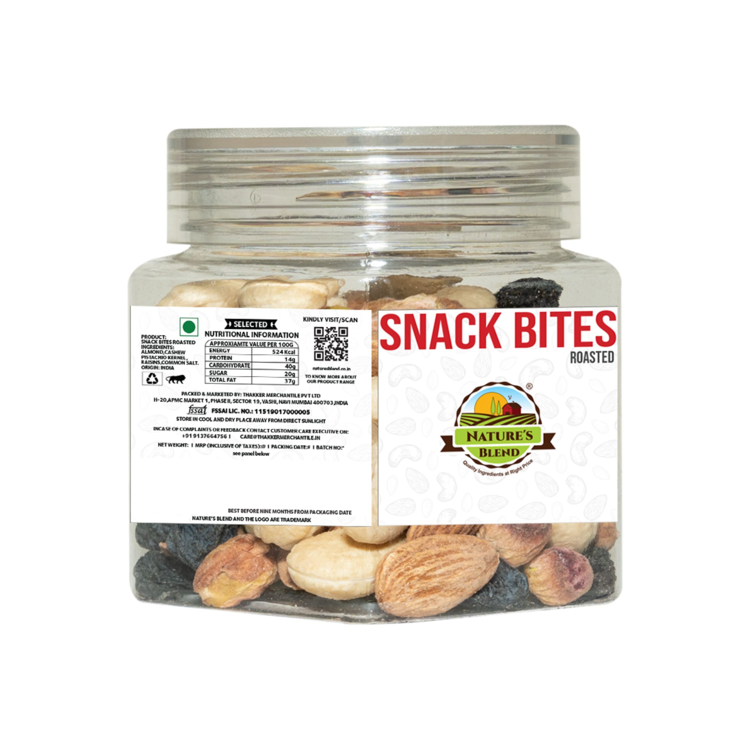 Nature’s Blend Snack Bites Roasted Selected 100g Jar