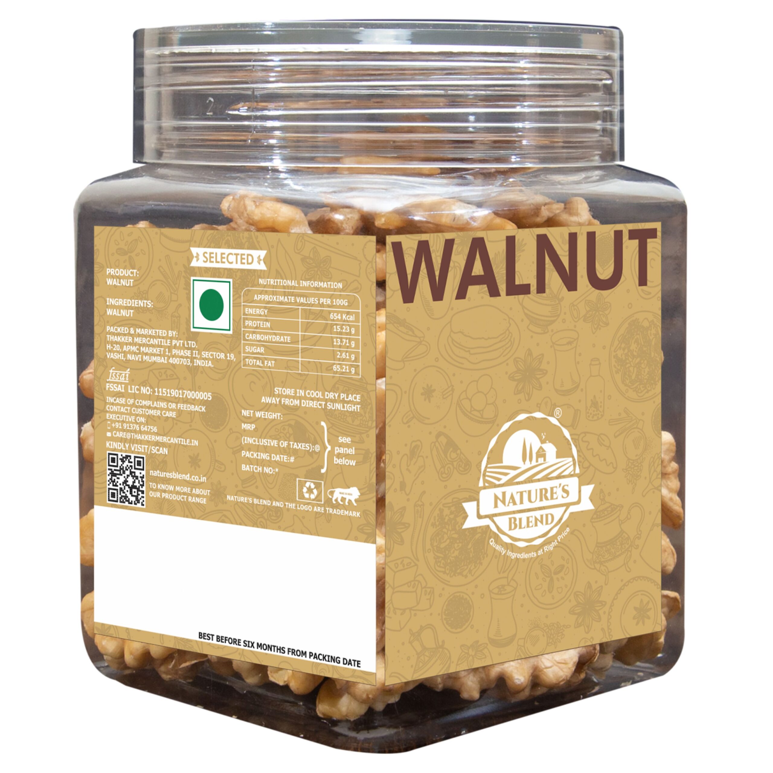 Nature’s Blend Walnut Selected 150g Jar