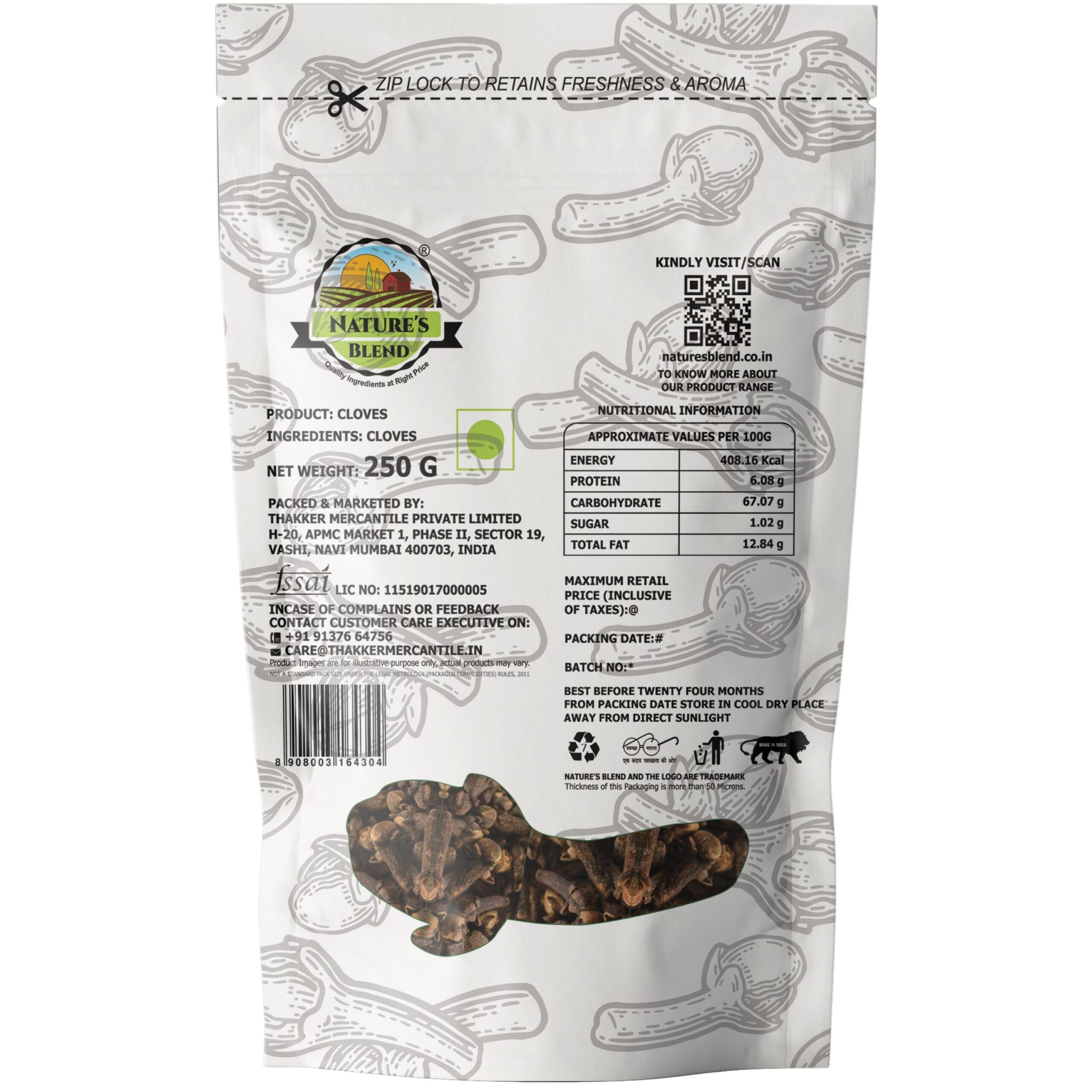 Nature’s Blend Indonesia Cloves Premium 250g Pouch