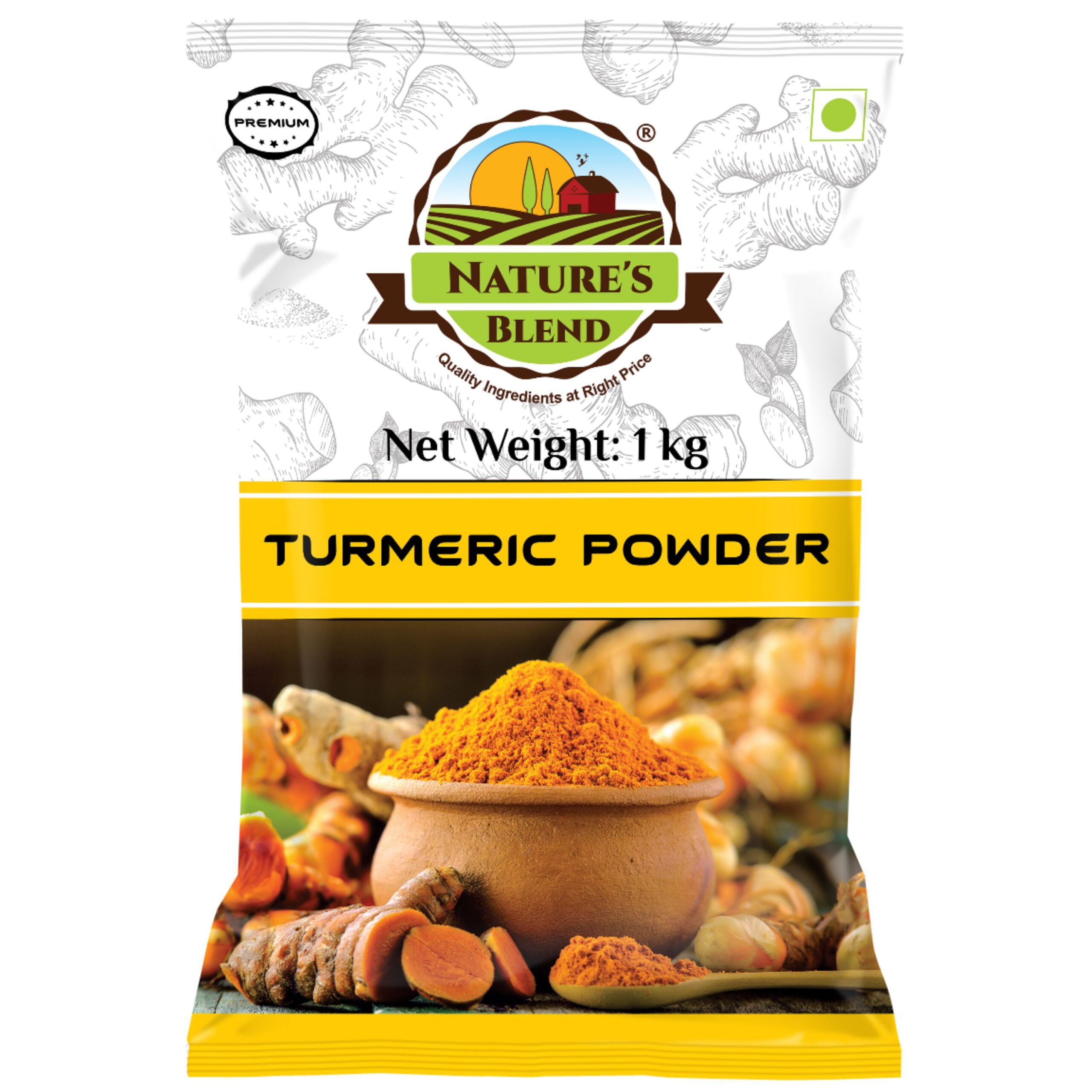 Nature’s Blend Rajapuri Turmeric Powder Premium 1Kg Pouch