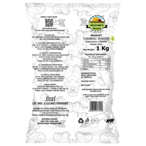 Nature’s Blend Rajapuri Turmeric Powder Premium 1Kg Pouch