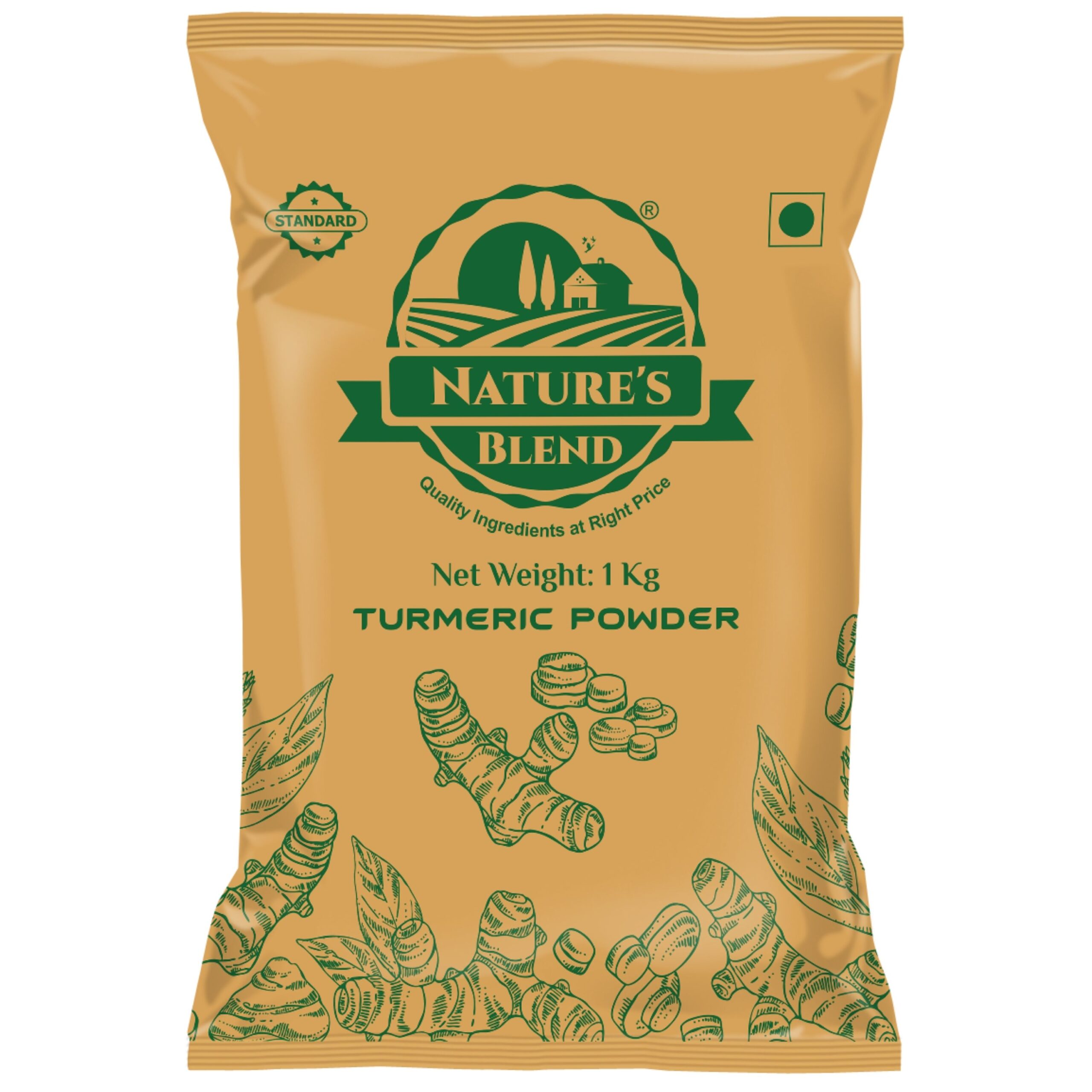 Nature’s Blend Golden Turmeric Powder Premium 1Kg Pouch